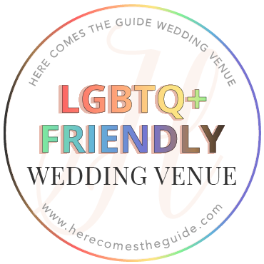 The wedding venue badge